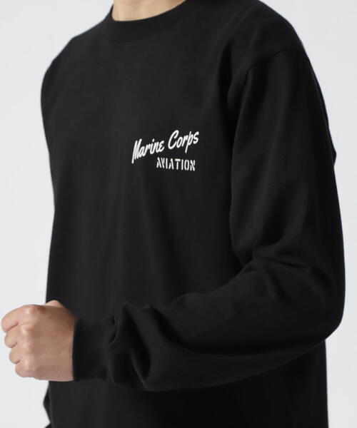 AVIREX（アヴィレックス）の「PURPLE FOXES LONG SLEEVE T-SHIRT / パープル フォックス 長袖 Tシャツ / AVIREX /アヴィレックス（Tシャツ/カットソー・メンズ・オレンジ/ホワイト/ブラック・2XL/L/M/XL）」の9枚目の写真