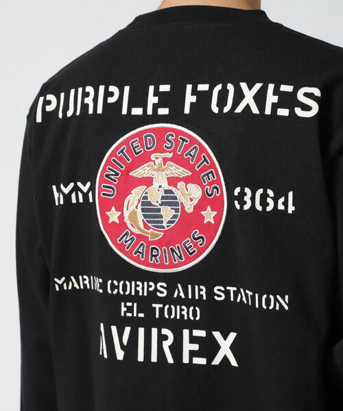 AVIREX（アヴィレックス）の「PURPLE FOXES LONG SLEEVE T-SHIRT / パープル フォックス 長袖 Tシャツ / AVIREX /アヴィレックス（Tシャツ/カットソー・メンズ・オレンジ/ホワイト/ブラック・2XL/L/M/XL）」の11枚目の写真