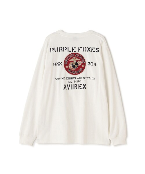 AVIREX（アヴィレックス）の「PURPLE FOXES LONG SLEEVE T-SHIRT / パープル フォックス 長袖 Tシャツ / AVIREX /アヴィレックス（Tシャツ/カットソー・メンズ・オレンジ/ホワイト/ブラック・2XL/L/M/XL）」の18枚目の写真