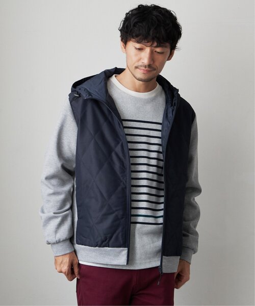 ikka(イッカ)の「sorona(R) コンビ中綿ジップパーカー(ブルゾン・メンズ・ネイビー/ブラック・L/XL/M/S)」の22枚目の写真