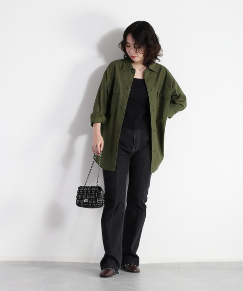 cepo(セポ)の「ミリタリーオーバーシャツ(シャツ/ブラウス・レディース・ブラック/オリーブ・M)」の18枚目の写真