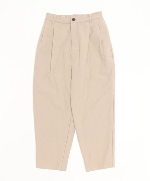 VOAAOV（ヴォアーブ）の「【VOAAOV】 BISHU TUMBLER KERSEY WOOL Tuck Wide Pants（スラックス・メンズ・ベージュ/ブラック・2/1）」の14枚目の写真