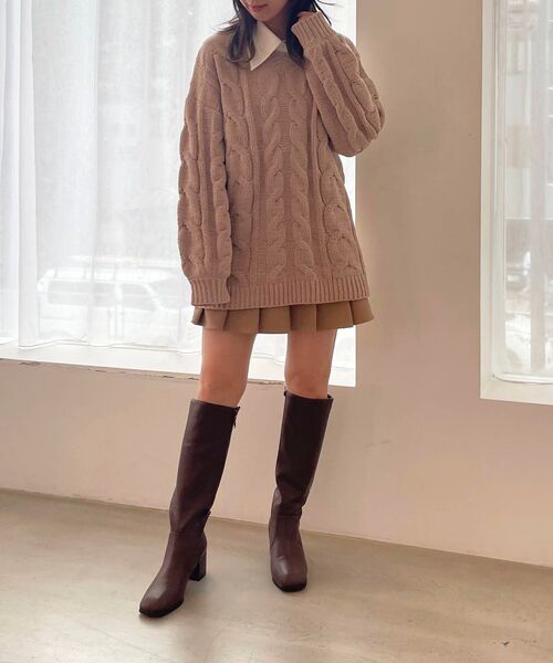 MAJESTIC LEGON（マジェスティックレゴン）の「プリーツミニスカパン（その他パンツ・レディース・ベージュ/カーキオリーブ/ブラック・MEDIUM）」の3枚目の写真