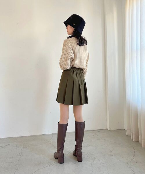 MAJESTIC LEGON（マジェスティックレゴン）の「プリーツミニスカパン（その他パンツ・レディース・ベージュ/カーキオリーブ/ブラック・MEDIUM）」の6枚目の写真