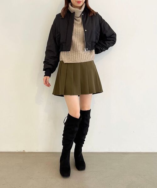 MAJESTIC LEGON（マジェスティックレゴン）の「プリーツミニスカパン（その他パンツ・レディース・ベージュ/カーキオリーブ/ブラック・MEDIUM）」の7枚目の写真