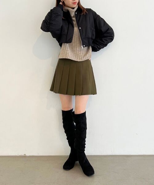 MAJESTIC LEGON（マジェスティックレゴン）の「プリーツミニスカパン（その他パンツ・レディース・ベージュ/カーキオリーブ/ブラック・MEDIUM）」の8枚目の写真