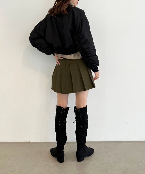 MAJESTIC LEGON（マジェスティックレゴン）の「プリーツミニスカパン（その他パンツ・レディース・ベージュ/カーキオリーブ/ブラック・MEDIUM）」の10枚目の写真