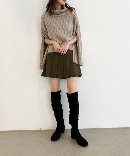 MAJESTIC LEGON（マジェスティックレゴン）の「プリーツミニスカパン（その他パンツ・レディース・ベージュ/カーキオリーブ/ブラック・MEDIUM）」の12枚目の写真