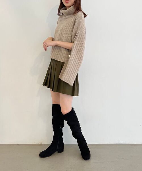 MAJESTIC LEGON（マジェスティックレゴン）の「プリーツミニスカパン（その他パンツ・レディース・ベージュ/カーキオリーブ/ブラック・MEDIUM）」の13枚目の写真