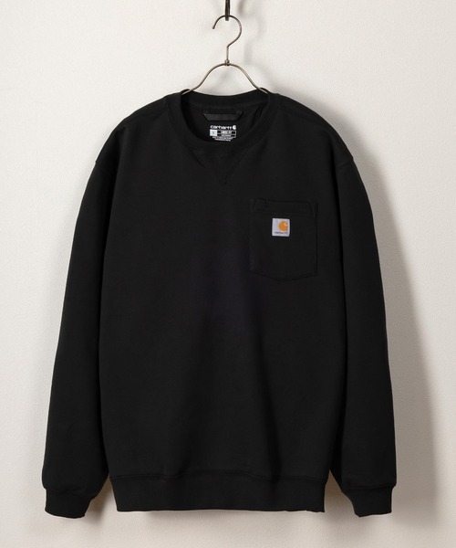 Carhartt（カーハート）の「【Carhartt/カーハート】ルーズフィットピスネームポケット付スウェット/プルオーバー/ビッグシルエット/裏起毛（スウェット・メンズ・チャコールグレー/ブラック・M/L/XL）」の3枚目の写真