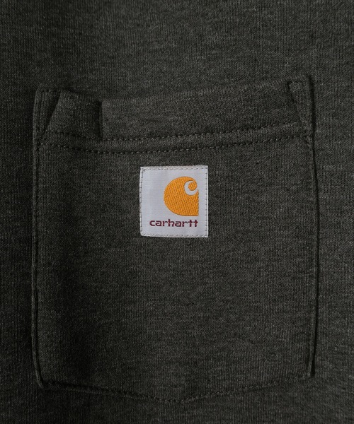 Carhartt（カーハート）の「【Carhartt/カーハート】ルーズフィットピスネームポケット付スウェット/プルオーバー/ビッグシルエット/裏起毛（スウェット・メンズ・チャコールグレー/ブラック・M/L/XL）」の7枚目の写真