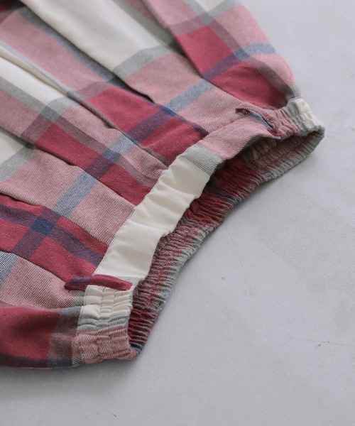 osharewalker（オシャレウォーカー）の「【廃盤】『ビッグチェック柄タックスカート』（スカート・レディース・レッド/キャメル/グリーン・1/2）」の18枚目の写真