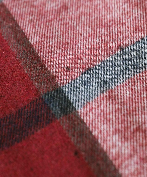 osharewalker（オシャレウォーカー）の「【廃盤】『ビッグチェック柄タックスカート』（スカート・レディース・レッド/キャメル/グリーン・1/2）」の4枚目の写真