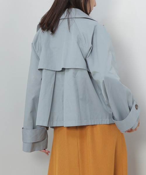 N.(N. Natural Beauty Basic)(エヌエヌナチュラルビューティーベーシック)の「◆ショートトレンチコート(トレンチコート・レディース・オフホワイト/ベージュ/ブルー・MEDIUM)」の9枚目の写真