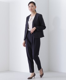 NATURAL BEAUTY BASIC（ナチュラルビューティーベーシック）の「＜ファインストレッチセットアップシリーズ＞　ノーカラージャケット（ノーカラージャケット）」