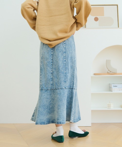paravion（パラビオン）の「切り替えデニムマーメイドスカート（デニムスカート・レディース・ブルー・FREE）」の15枚目の写真