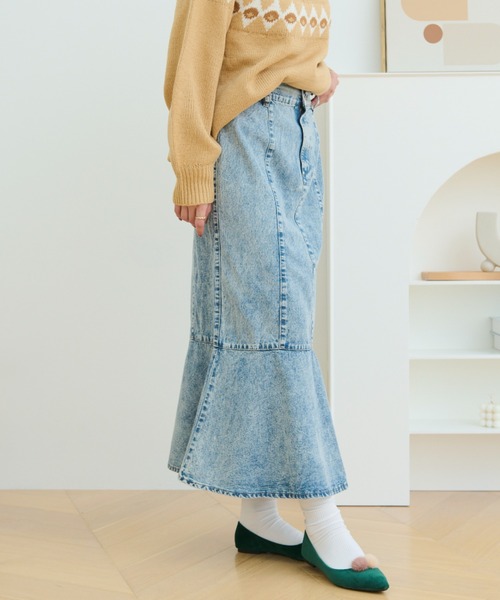 paravion（パラビオン）の「切り替えデニムマーメイドスカート（デニムスカート・レディース・ブルー・FREE）」の13枚目の写真