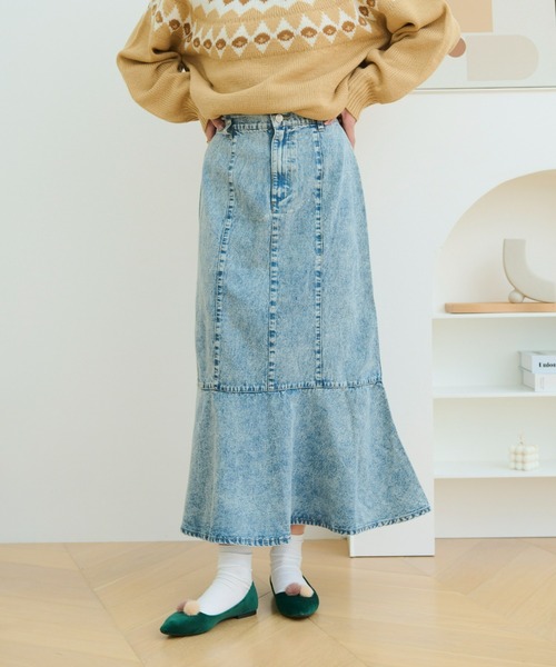 paravion（パラビオン）の「切り替えデニムマーメイドスカート（デニムスカート・レディース・ブルー・FREE）」の18枚目の写真