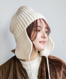 14+ | イヤーニットCAP / 折返し耳付きニット帽(ニットキャップ/ビーニー)