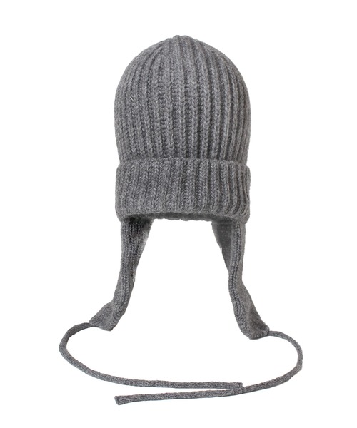 14+(イチヨンプラス)の「イヤーニットCAP / 折返し耳付きニット帽(ニットキャップ/ビーニー・レディース・ブラック/オリーブ/オフホワイト/グレー・FREE)」の9枚目の写真