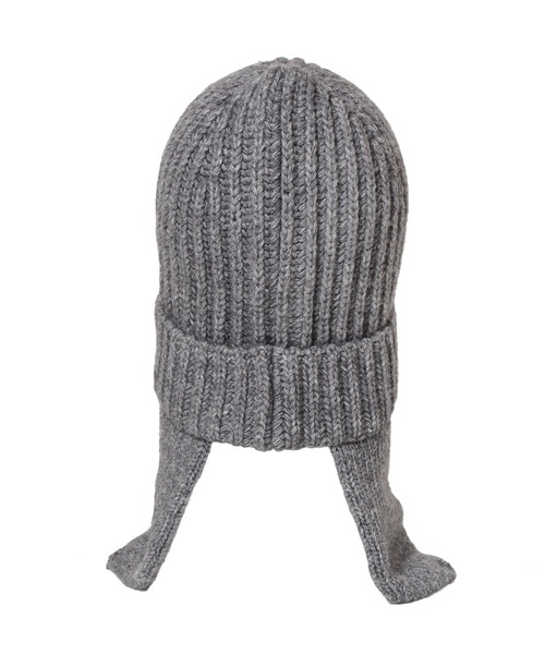14+(イチヨンプラス)の「イヤーニットCAP / 折返し耳付きニット帽(ニットキャップ/ビーニー・レディース・ブラック/オリーブ/オフホワイト/グレー・FREE)」の11枚目の写真