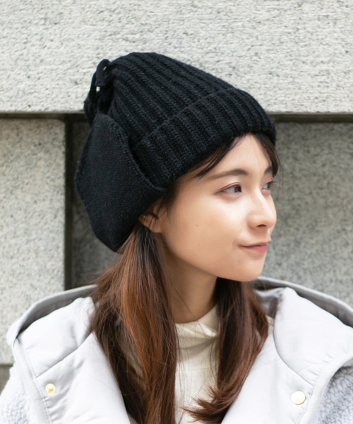 イヤーニットCAP / 折返し耳付きニット帽（ニットキャップ