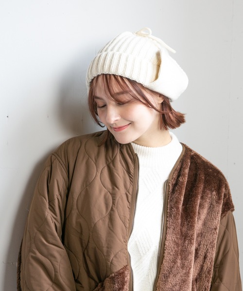 イヤーニットCAP / 折返し耳付きニット帽（ニットキャップ/ビーニー