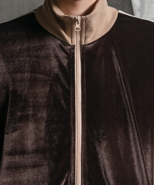 セール】サイドラインベロアトラックジャケット（ブルゾン）｜kutir
