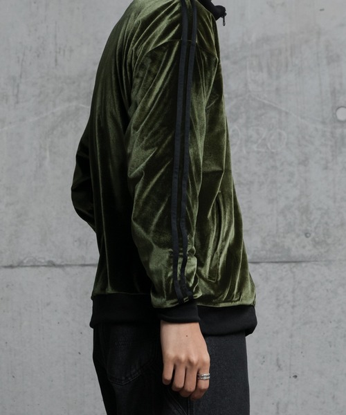 セール】サイドラインベロアトラックジャケット（ブルゾン）｜kutir