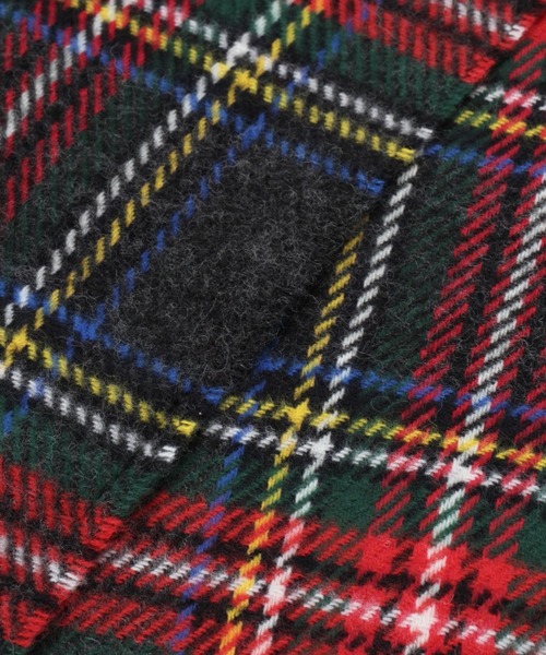 3.3 Field Trip （3.3フィールドトリップ）の「【UNISEX】3.3Field Trip／マルチチェックマフラー　2180758（マフラー・レディース・グレー/アイボリー/レッド・FREE）」の5枚目の写真