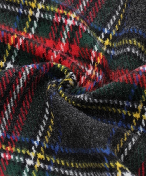 3.3 Field Trip （3.3フィールドトリップ）の「【UNISEX】3.3Field Trip／マルチチェックマフラー　2180758（マフラー・レディース・グレー/アイボリー/レッド・FREE）」の6枚目の写真