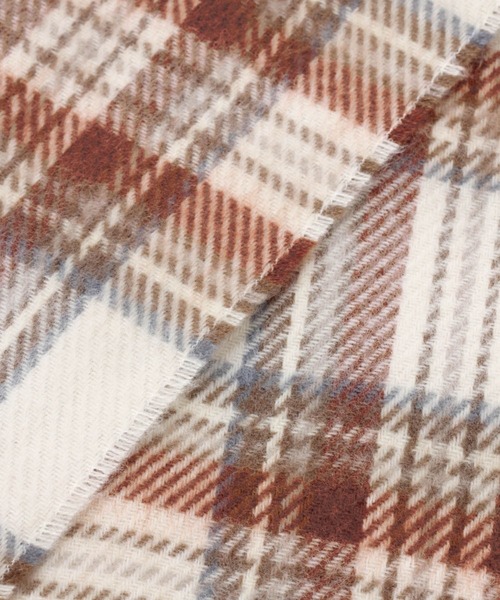 3.3 Field Trip （3.3フィールドトリップ）の「【UNISEX】3.3Field Trip／マルチチェックマフラー　2180758（マフラー・レディース・グレー/アイボリー/レッド・FREE）」の10枚目の写真