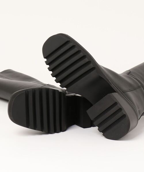 ANGELO BERVICATO(アンジェロベルビカート)の「【BERVICATO】スクエアトウロングブーツ(E13206)(ブーツ・レディース・ブラック・35/37)」の3枚目の写真