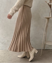【apres jour clair】デザインニットロングスカート【ZOZOTOWN限定アイテム】