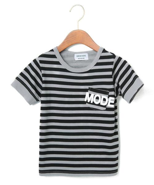 green label relaxing（グリーンレーベルリラクシング）の「green label relaxing別注ARCH&LINEオーガニックコットンボーダーTシャツtvl203◆（Tシャツ/カットソー・キッズ・ブラック/コバルトブルー・95cm/115cm/105cm/135cm/125cm）」の2枚目の写真