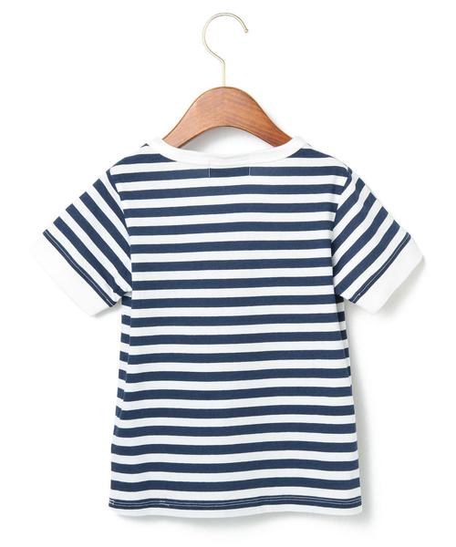 green label relaxing（グリーンレーベルリラクシング）の「green label relaxing別注ARCH&LINEオーガニックコットンボーダーTシャツtvl203◆（Tシャツ/カットソー・キッズ・ブラック/コバルトブルー・95cm/115cm/105cm/135cm/125cm）」の10枚目の写真