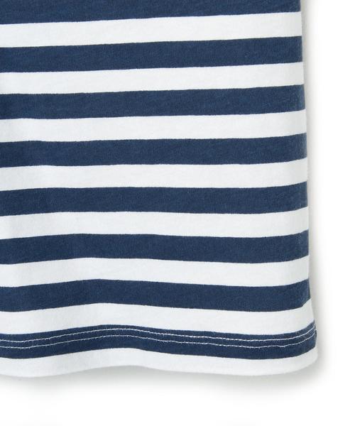 green label relaxing（グリーンレーベルリラクシング）の「green label relaxing別注ARCH&LINEオーガニックコットンボーダーTシャツtvl203◆（Tシャツ/カットソー・キッズ・ブラック/コバルトブルー・95cm/115cm/105cm/135cm/125cm）」の6枚目の写真