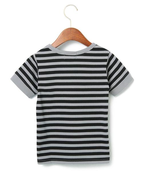 green label relaxing（グリーンレーベルリラクシング）の「green label relaxing別注ARCH&LINEオーガニックコットンボーダーTシャツtvl203◆（Tシャツ/カットソー・キッズ・ブラック/コバルトブルー・95cm/115cm/105cm/135cm/125cm）」の8枚目の写真