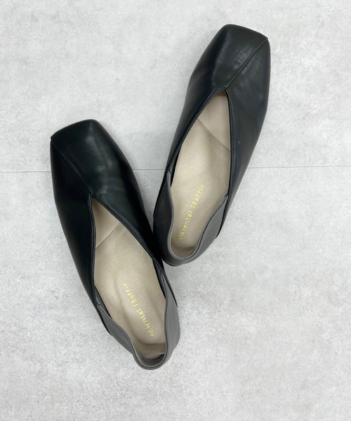 ORiental TRaffic(オリエンタルトラフィック)の「跳べるパンプス スクエアトゥバブーシュ R-3211(パンプス・レディース・ブラック/ブラック系その他/グリーン/ベージュ・33/34/35/36/37/38/39/40/41/42/43)」の7枚目の写真