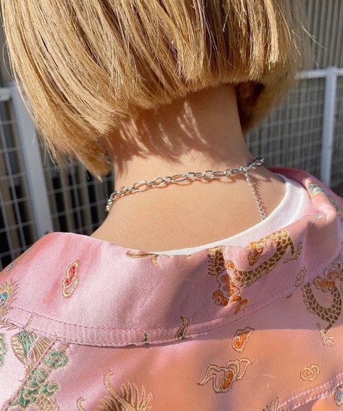 OKIRAKU(オキラク)の「☆ 【by daisy】ミックスチェーンチョーカーネックレス RA22-1006(ネックレス・レディース・シルバー・FREE)」の6枚目の写真