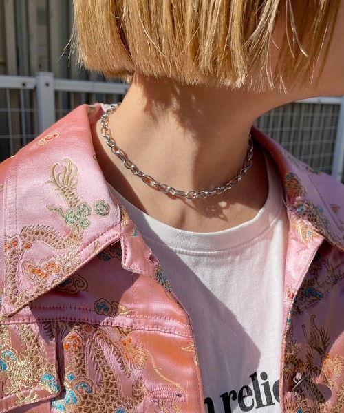 OKIRAKU(オキラク)の「☆ 【by daisy】ミックスチェーンチョーカーネックレス RA22-1006(ネックレス・レディース・シルバー・FREE)」の3枚目の写真