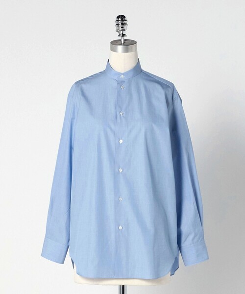 新品未使用　ロエフコットンブロードシャツ LOEFF ロエフ コットン ブロード バンドカラー シャツ 8811-250-0020