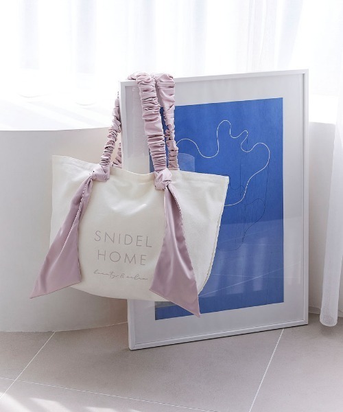 SNIDEL HOME(スナイデルホーム)の「オーガニックキャンパストート -BIG-(トートバッグ・レディース・ライトピンク/ブラック/ピンクベージュ/ピンク・FREE)」の13枚目の写真