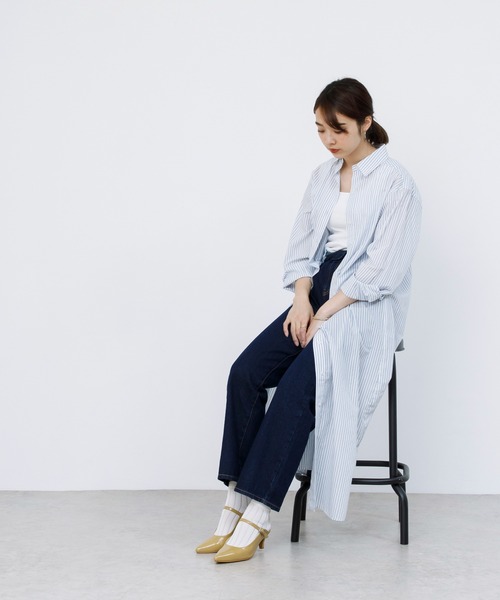 menue(メヌエ)の「5cmヒール 甲ストラップ ミュール パンプス(パンプス・レディース・ベージュ/アイボリー/キャメル/ブラック/イエロー・S/XS/3L/L/LL/M)」の11枚目の写真