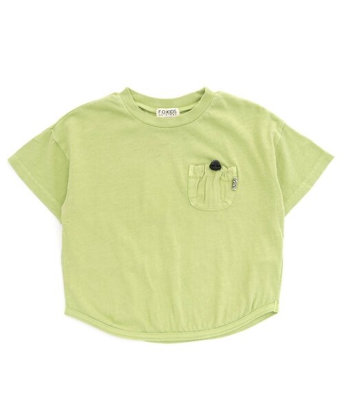 F.O.KIDS(エフオーキッズ)の「無地ポケットTee(Tシャツ/カットソー・キッズ・ブルー/グレー/チャコール/オレンジ/ベージュ/グリーン・80/90/95/100/110/120/130/140/150)」の1枚目の写真