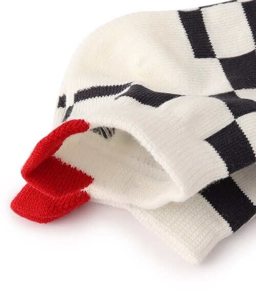 SHOO・LA・RUE（シューラルー）の「◆チェッカーフラッグ柄スニーカー丈ソックス（ソックス/靴下・キッズ・黄緑系5/レッド系6/イエロー系9・53/59/56）」の6枚目の写真