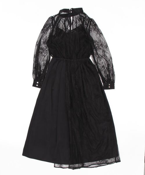 PRIVEVE（プリヴェヴェ）の「PRIVEVE/プリヴェヴェ/THE FLOWER LACE OCCASION DRESS（ワンピース・レディース・ブラック・F）」の2枚目の写真