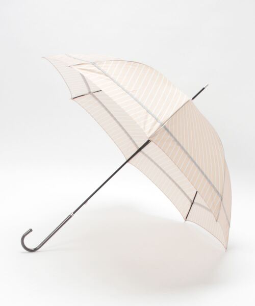 NATURAL BEAUTY BASIC（ナチュラルビューティーベーシック）の「バイアスストライプ（長傘・レディース・ベージュ/ネイビー・ﾌﾘ-）」の2枚目の写真