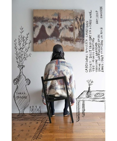 SHINYAKOZUKA UNCLE’S CARDIGAN SHINYAKOZUKA [23SS] “UNCLE'S CARDIGAN WITH PRINTING” -WINTER