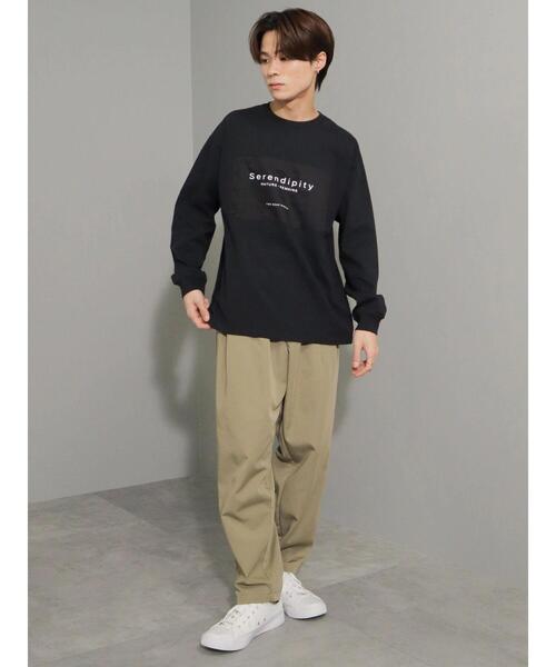 CRAFT STANDARD BOUTIQUE(クラフトスタンダードブティック)の「BOUTIQUE L/S TEE-A(Tシャツ/カットソー・レディース・ブラック/オフホワイト/ブルー・M/L/XL)」の4枚目の写真